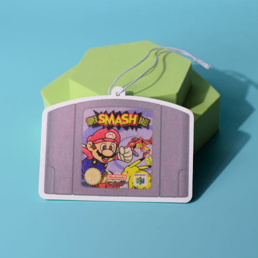 Nintendo 64 Cartridge Smash Bros Air Freshener Cool Water Scented