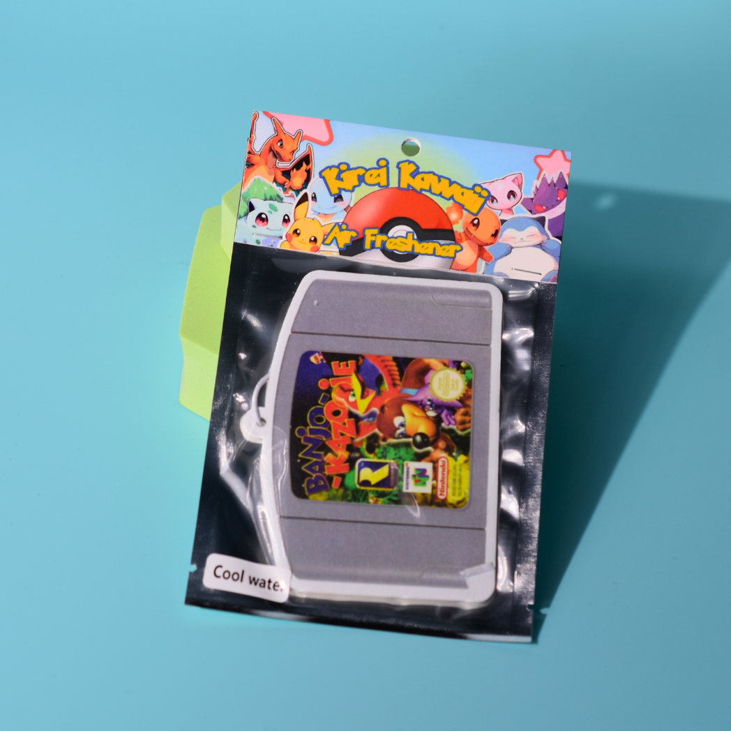 Nintendo 64 Cartridge Banjo Kazooie Air Freshener Cool Water Scented