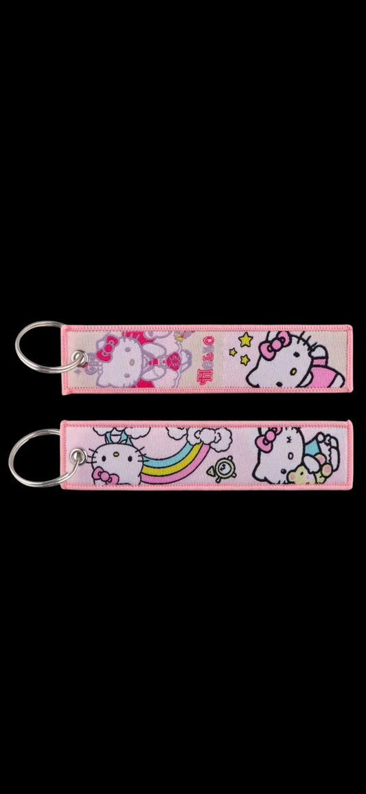 Sanrio Hello Kitty Embroidered Fabric Keychain