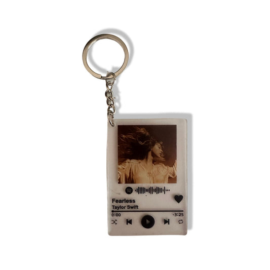 Clear Resin Fearless Album Spotify Taylor Swift Inspired Keychain