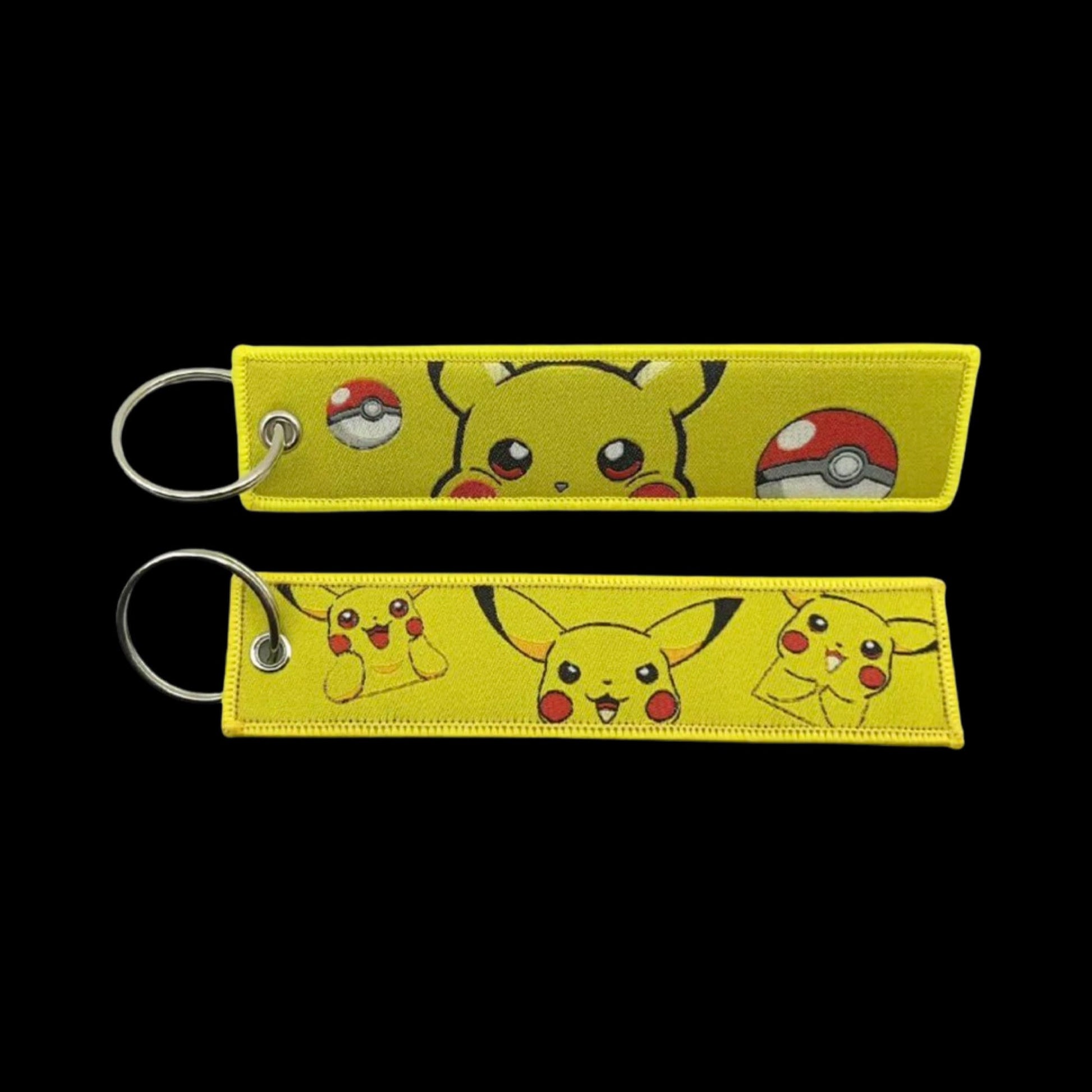 Pikachu Pokémon Embroidered Fabric Keychain